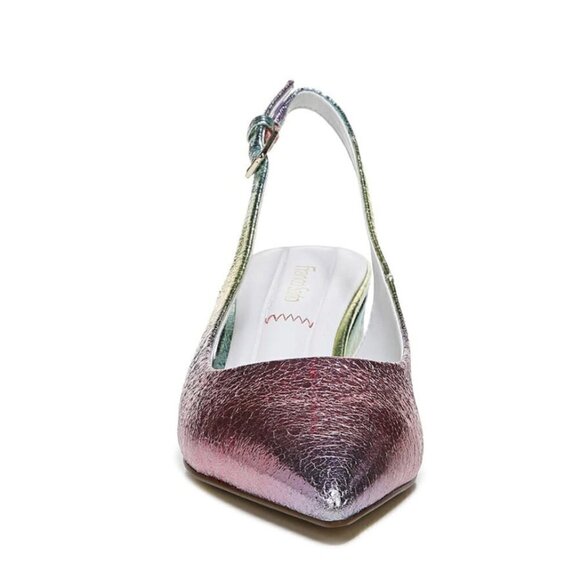 FRANCO SARTO Racer Womens Buckle Pointed Toe Slingback Heels - Picture 13 of 13